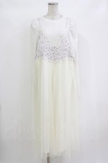 画像1: Candy Stripper / LINGERIE LAYERED DRESS 2 オフ H-26-10-04-1014-PU-OP-KB-ZH (1)