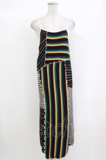 画像1: Candy Stripper / VARIOUS BORDER CAMISOLEワンピース 2 BLACK H-26-10-04-1015-PU-OP-AK-ZH (1)