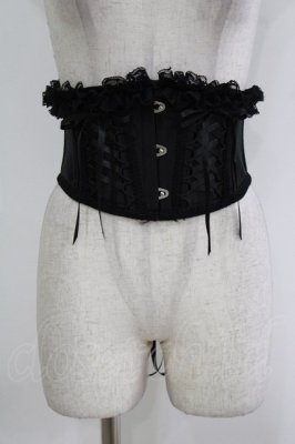Preview of DOUBLE LACE UP VERY SHORT CORSET  黒