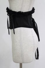 画像2: MR corset / DOUBLE LACE UP VERY SHORT CORSET  黒 H-26-10-04-1017-GO-ZA-AK-ZH (2)