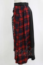 画像2: REFLEM / プリーツレイヤーショートパンツ FREE 黒×赤 H-26-10-04-1018-PU-PA-AK-ZH (2)