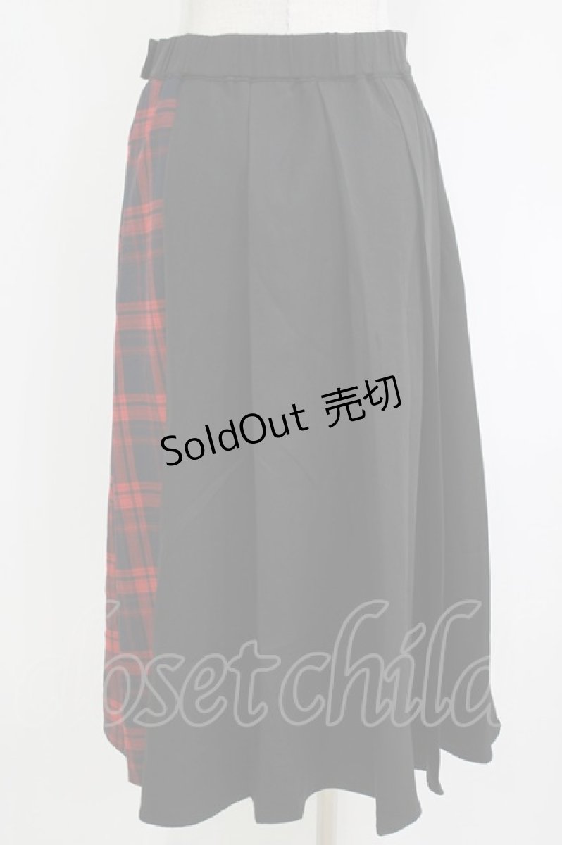 画像3: REFLEM / プリーツレイヤーショートパンツ FREE 黒×赤 H-26-10-04-1018-PU-PA-AK-ZH (3)