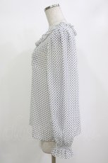 画像2: Leur Getter / ダブルフリルブラウス M ブラック H-26-10-04-1026-LU-BL-AK-ZH (2)