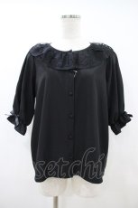 画像1: m petit by misako / MSKデシンレースエリブラウス M ブラック H-26-10-04-058-LO-BL-NS-ZH (1)