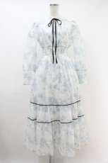 画像1: An MILLE / オリジナルフラワータックワンピース Free オフ/ブルー H-26-10-04-015-LO-OP-NS-ZH (1)