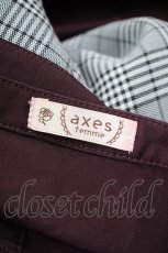画像4: axes femme / チェック柄パッチワークワンピース F ワイン H-26-10-04-024-AX-OP-OW-ZH (4)