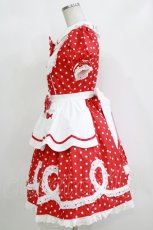 画像2: TaTaTa Lolita（海外ロリータブランド） / Candy Shop Manager ワンピース M レッド H-26-10-05-1003-PU-OP-NS-ZH (2)