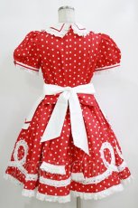 画像3: TaTaTa Lolita（海外ロリータブランド） / Candy Shop Manager ワンピース M レッド H-26-10-05-1003-PU-OP-NS-ZH (3)