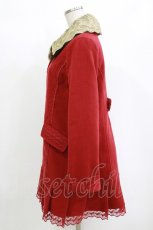 画像2: axes femme / ファー付きコート M レッド H-26-10-05-1031-AX-CO-NS-ZH (2)