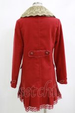 画像3: axes femme / ファー付きコート M レッド H-26-10-05-1031-AX-CO-NS-ZH (3)