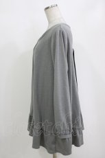 画像2: axes femme / バックレースアップトップス M グレー/生成り H-26-10-05-1033-AX-TO-NS-ZH (2)