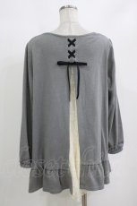 画像3: axes femme / バックレースアップトップス M グレー/生成り H-26-10-05-1033-AX-TO-NS-ZH (3)