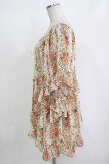 画像2: axes femme / 花柄シフォンチュニ M 生成り H-26-10-05-1034-AX-TO-NS-ZH (2)