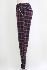 画像2: axes femme / パール使いチェックパンツ M ネイビー H-26-10-05-1037-AX-PA-NS-ZH (2)