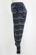 画像2: axes femme / レース切替チェックパンツ M グリーン H-26-10-05-1038-AX-PA-NS-ZH (2)