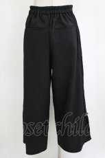 画像3: axes femme / チャイナ釦スリットパンツ M ブラック H-26-10-05-1040-AX-PA-NS-ZH (3)
