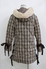 画像3: axes femme POETIQUE / レースアップエコダウンコート M チェック H-26-10-05-1041-AX-CO-NS-ZH (3)