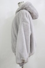 画像2: axes femme / ファーフードブルゾン M ライトグレー H-26-10-05-1043-AX-JA-NS-ZH (2)