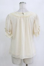 画像3: axes femme / カットドビードットスリットスリーブトップス M 生成り H-26-10-05-1052-AX-TO-NS-ZH (3)