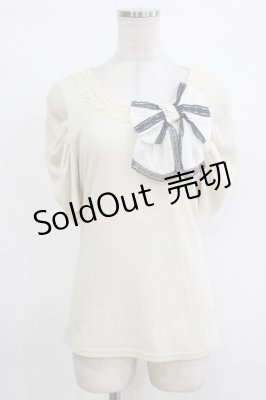 Preview of シフォンリボン半袖トップス M 生成り