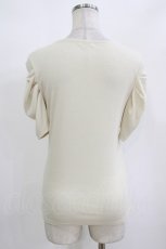 画像3: axes femme / シフォンリボン半袖トップス M 生成り H-26-10-05-1053-AX-TO-NS-ZH (3)