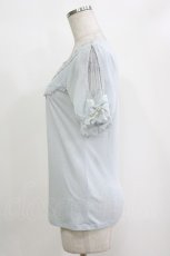 画像2: axes femme / 袖口リボンインナープルオーバー M サックス H-26-10-05-1057-AX-TO-NS-ZH (2)