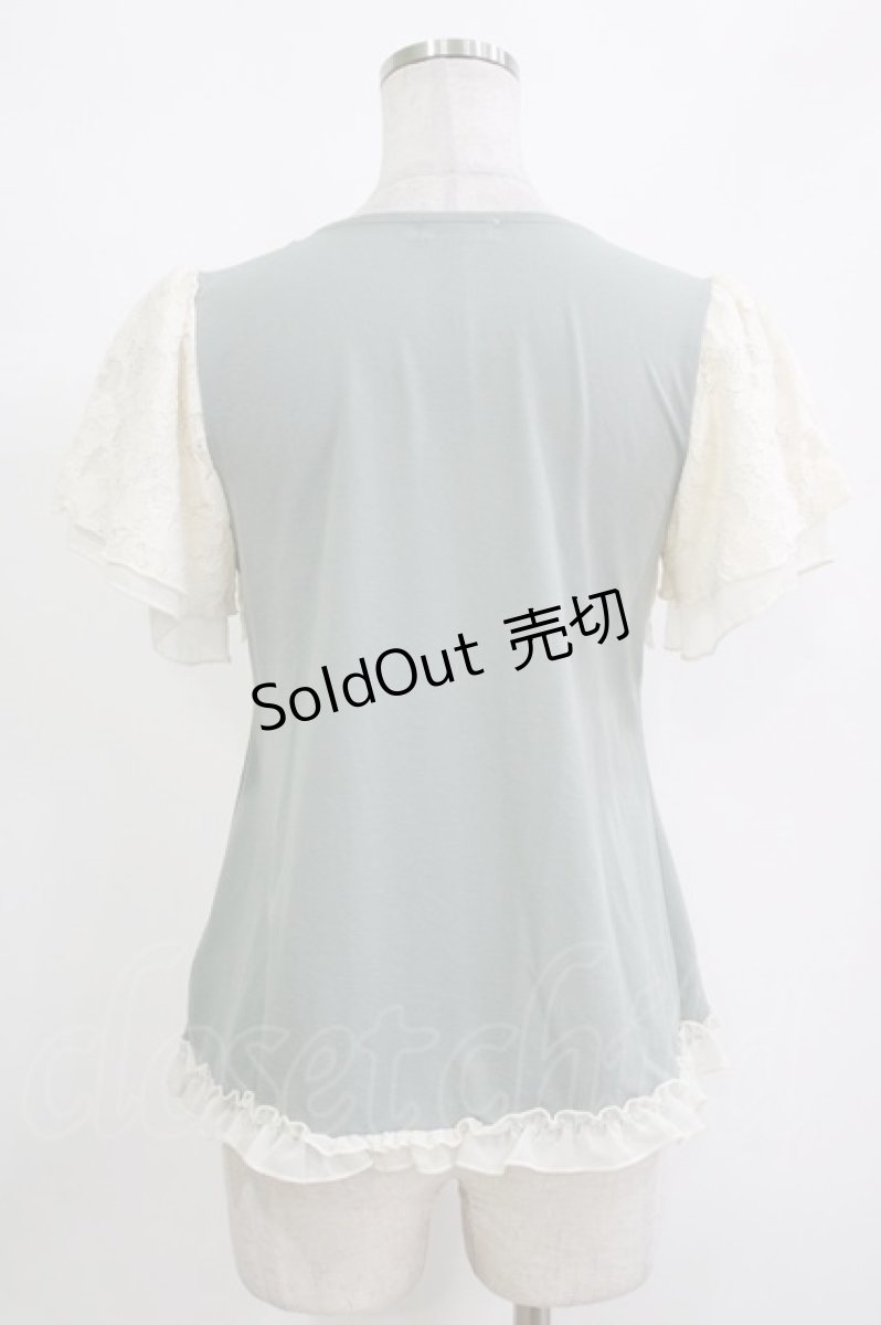 画像3: axes femme / リボンディテールプルオーバー M ミント H-26-10-05-1060-AX-TO-NS-ZH (3)