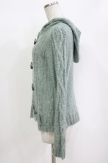 画像2: axes femme / ケーブル編みニットカーディガン M ミント H-26-10-05-1064-AX-TO-NS-ZH (2)