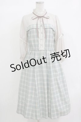 Preview of チェック柄ドッキングワンピース M ミント