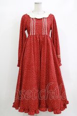 画像1: m petit by misako / マロンクリーム/ドットワンピース S レッド H-26-10-05-1012-LO-OP-NS-ZH (1)