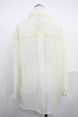 画像2: LIZ LISA / レース切替シフォンブラウス 0 アイボリー H-26-10-05-012-LO-BL-YZ-ZH (2)