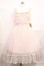 画像1: ERIKA Collaboration / 小花柄シアージャンパースカート 4L ピンク H-26-10-05-002-LO-OP-NS-ZH (1)