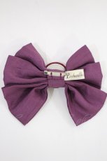 画像2: Enchantlic Enchantilly / くるみボタンのリボンブローチ  ワイン H-26-10-05-022-LO-AC-IG-ZH (2)