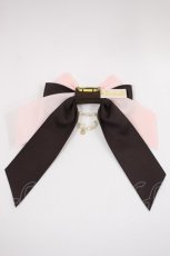 画像3: Enchantlic Enchantilly / ロゴ刺繍パールリボンブローチ  ピンク×ブラウン H-26-10-05-024-LO-ZA-IG-ZH (3)