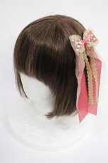 画像1: Angelic Pretty / Sweet Jelly Girlリボンクリップ  ボルドー H-26-10-05-034-AP-AC-SZ-ZH (1)