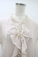 画像3: Jane Marple Dans Le Salon / フリルノースリーブブラウス M ピンク H-26-10-06-1030-JM-BL-AK-ZH (3)