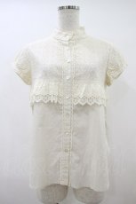 画像1: Jane Marple / レース切替パフブラウス M アイボリー H-26-10-06-1036-JM-BL-AK-ZH (1)