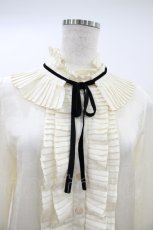 画像3: Jane Marple / プリーツフリルブラウス M アイボリー H-26-10-06-1038-JM-BL-AK-ZH (3)