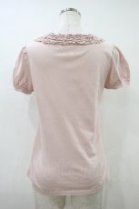 画像2: Jane Marple / フリルネックパフカットソー M ピンク H-26-10-06-1040-JM-TO-AK-ZH (2)