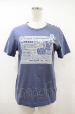 画像1: Jane Marple / フラワープリントTシャツ M ブルー H-26-10-06-1048-JM-TO-AK-ZH (1)