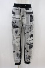 画像1: MILKBOY / GOSSIP SWEAT PANTS  白×黒 H-26-10-06-1013-MB-PA-AK-ZH (1)