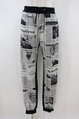 Preview of GOSSIP SWEAT PANTS  白×黒