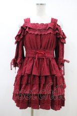 画像1: Vallee lys / Precious Embroidered Lace Mini Dress  ボルドー H-26-10-06-1015-GO-OP-AK-ZH (1)
