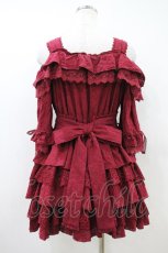 画像2: Vallee lys / Precious Embroidered Lace Mini Dress  ボルドー H-26-10-06-1015-GO-OP-AK-ZH (2)