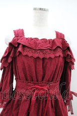 画像4: Vallee lys / Precious Embroidered Lace Mini Dress  ボルドー H-26-10-06-1015-GO-OP-AK-ZH (4)