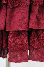 画像5: Vallee lys / Precious Embroidered Lace Mini Dress  ボルドー H-26-10-06-1015-GO-OP-AK-ZH (5)