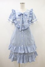 画像1: MILK / Poupeeワンピース  サックスギンガム H-26-10-06-1016-ML-OP-AK-ZH (1)