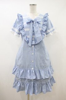 MILK / Poupeeワンピース サックスギンガム H-26-10-06-1016-ML-OP-AK 