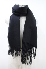画像1: Jane Marple / クラウン刺繍マフラー  ブラック H-26-10-06-1002-JM-ZA-AK-ZH (1)
