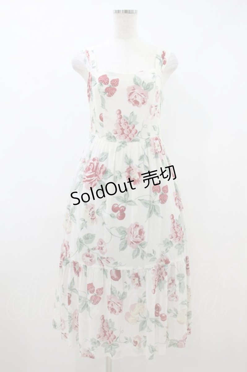 画像1: Jane Marple / ローズストラップドレス  オフ H-26-10-06-1022-JM-OP-AK-ZH (1)